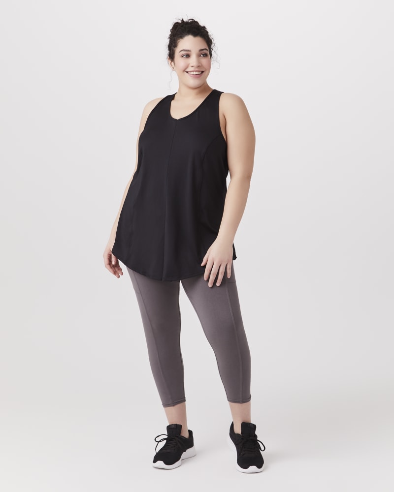 Plus size model wearing Valerie Racerback Tank by Rainbeau Curves | Dia&Co | dia_product_style_image_id:154232